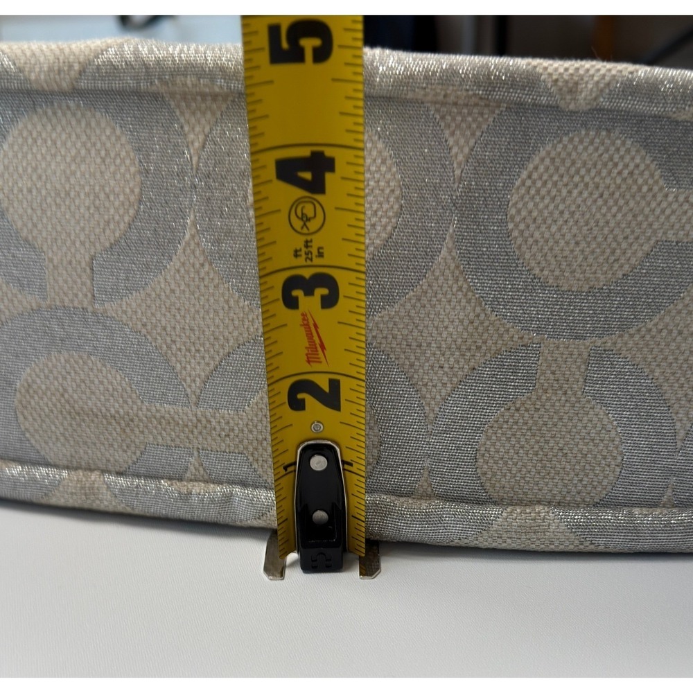 Coach Shoulder Bag Womens Large Silver Good Limited Edition Floral Jacquard - Picture 12 of 16